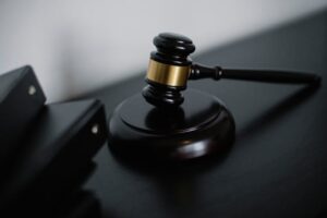 gavel resting on stand